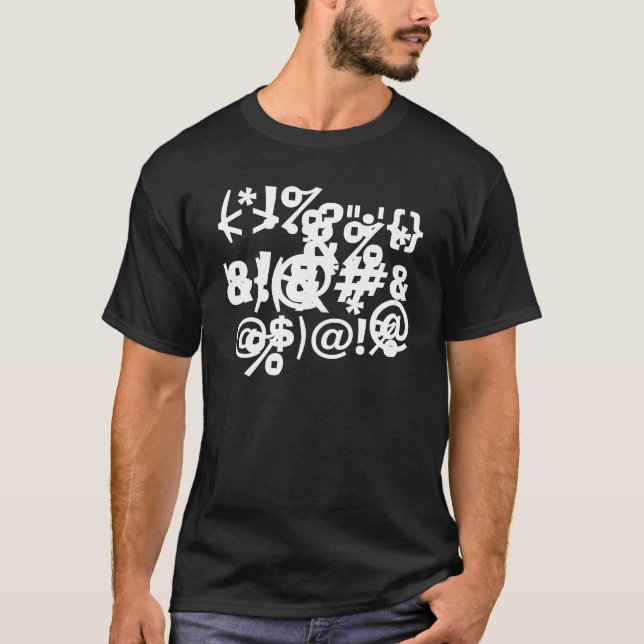 black punctuation design 1 T-Shirt (Front)