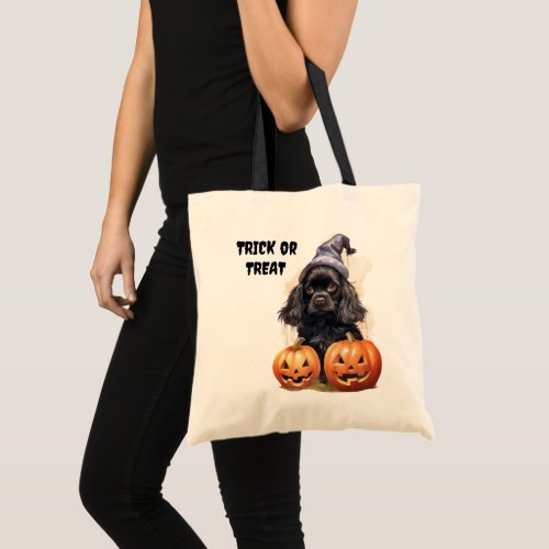 Black Puppy Jack oLantern Kids Halloween Tote Bag