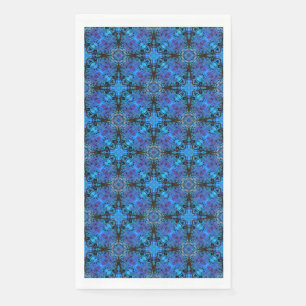 Black, Purple, and Blue Moroccan Stars Pattern Paper Guest Towels