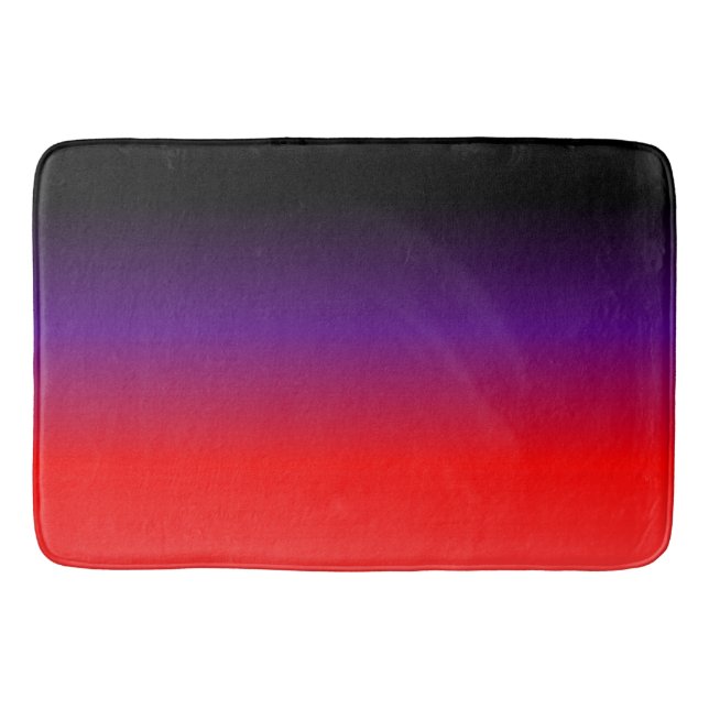 Black, Purple and Red Gradient Bathroom Mat (Front)