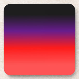 Black, Purple and Red Gradient Beverage Coaster