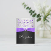 Black, Purple, and Silver Reception Enclosure Card (Standing Front)