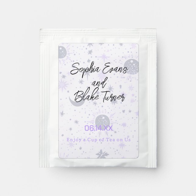 Black & Purple Celestial Wedding Tea Drink Mix (Front)