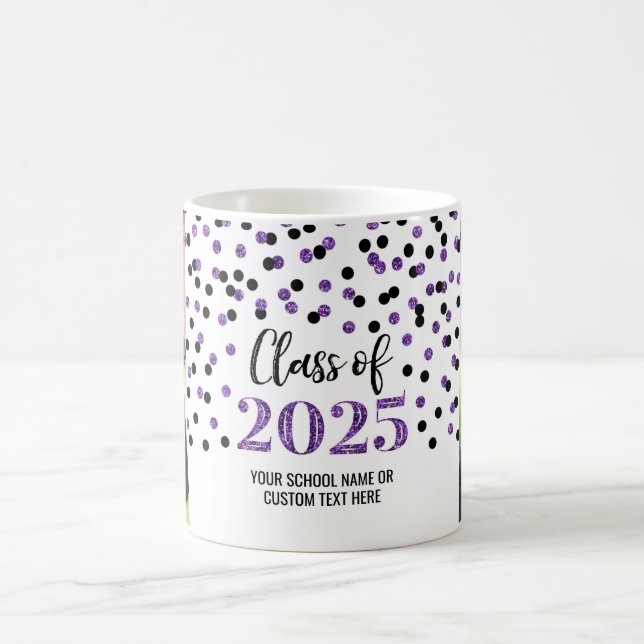 Black Purple Class of 2025 Coffee Mug (Center)
