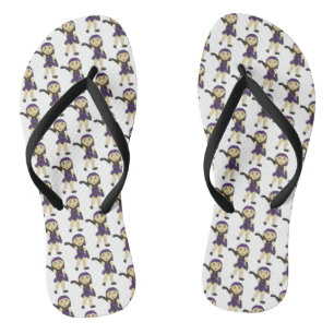 Black Purple Dance Recital Costume Jazz Dancer Flip Flops