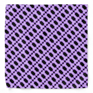 Black & Purple Dog Bones Pattern Bandana