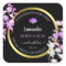 Black Purple Floral Product Packaging Labels Gold