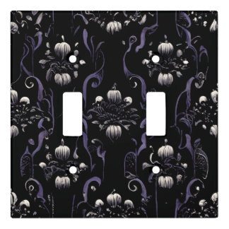 Black & Purple Goth Pattern #5 Light Switch Cover