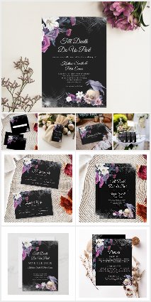 Purple & Black Gothic Wedding