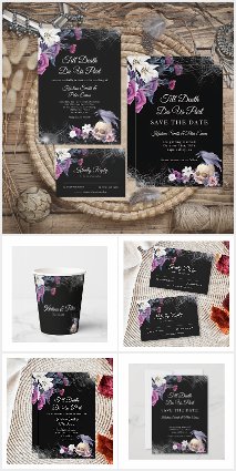 Black & Purple Gothic Wedding