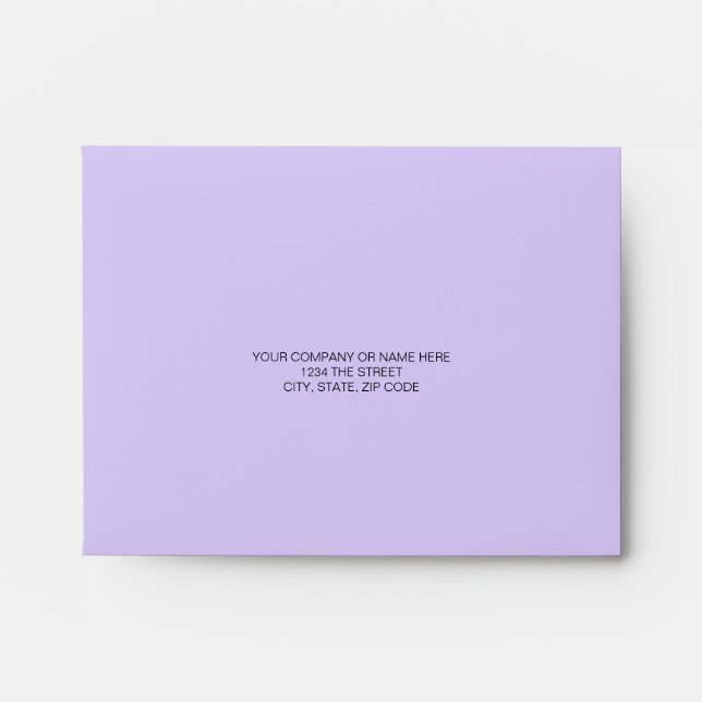 Black Purple Linen RSVP Envelopes (Front)