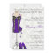Black & Purple Lingerie Bridal Shower Invitation