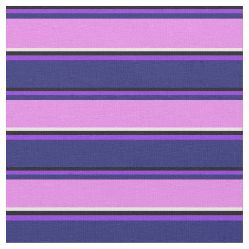 Black, Purple, Midnight Blue, Violet, and White Fabric