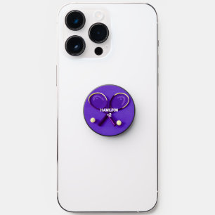 Black Purple Mother's Sport Rackets Ball Tennis  PopSocket