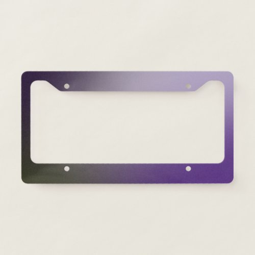 Black Purple Ombre Gradient Blur Abstract Design License Plate Frame