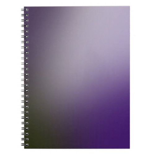 Black Purple Ombre Gradient Blur Abstract Design Notebook