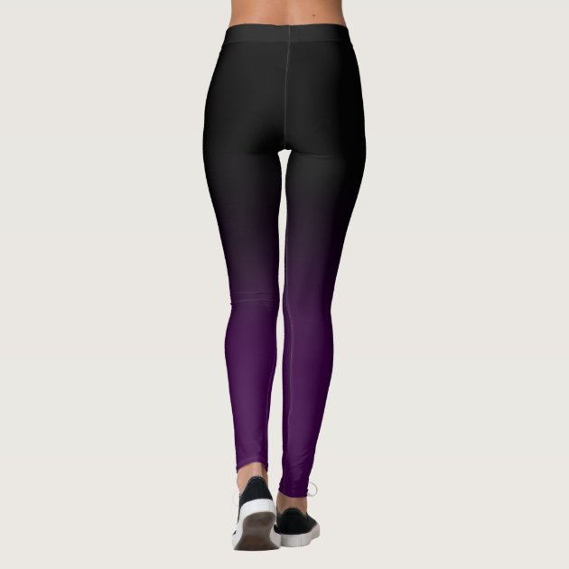 Black And Purple Yoga Pants