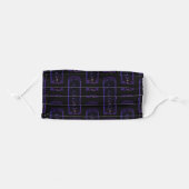 black purple panther adult cloth face mask (Front, Folded)