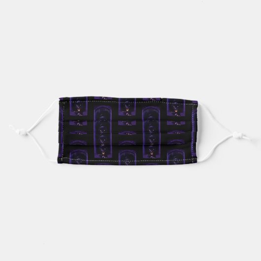 black purple panther adult cloth face mask (Front, Folded)