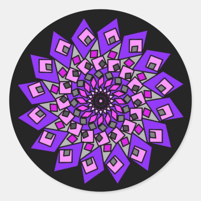 Black Purple Pink Cosmic Diamond Stickers (Front)