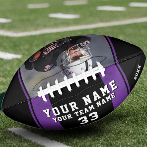 Black Purple Player Name Number Team Photo  Football