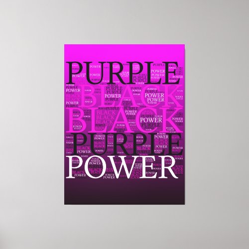 BLACK PURPLE POWER Stretched Canvas 