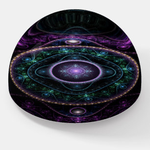 Black Purple Teal Glow Magic Sphere Paperweight