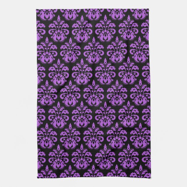 Black purple victorian towel (Vertical)