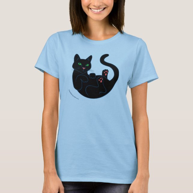 Black Pussy Cat T-Shirt (Front)