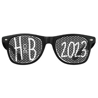 Black "Put These on and Pose" Wedding Photo Trend Retro Sunglasses