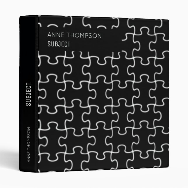 Black Puzzle Binder (Front/Spine)