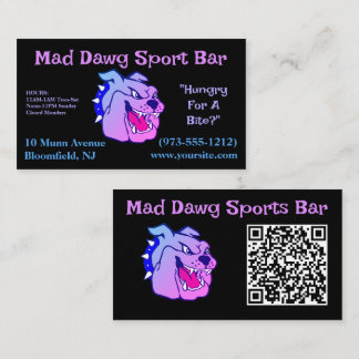 Black QR Code Business Card