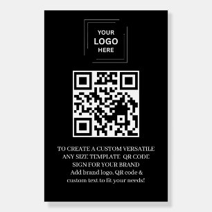 Black QR Code Business Foam Board Display Style