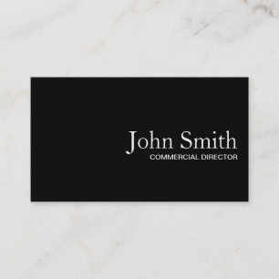 Black QR Code Commercial Director Business Card