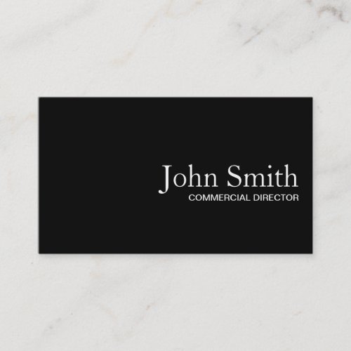 Black QR Code Commercial Director Business Card