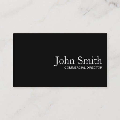 Customizable Black QR Code Commercial Director Business Card