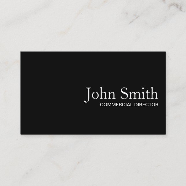 Black QR Code Commercial Director Business Card (Front)