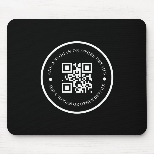 Black QR Code Company Promo mouse pad (Front)
