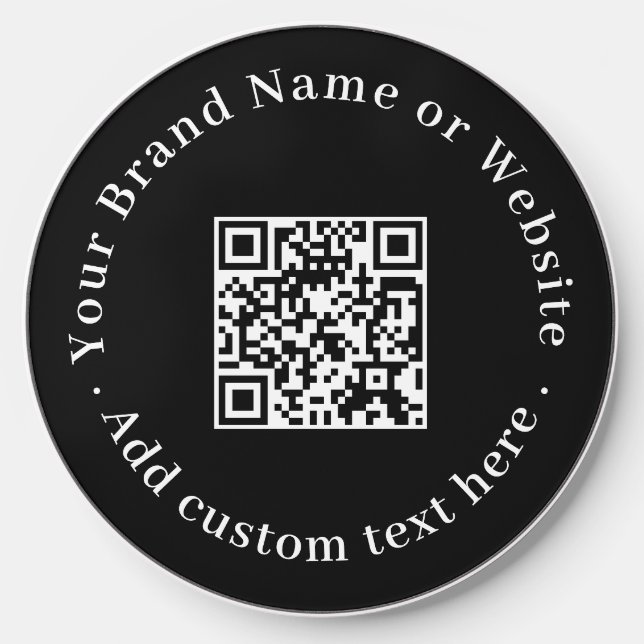 Black QR Code | Modern Professional Scan Design Wireless Charger (Front)