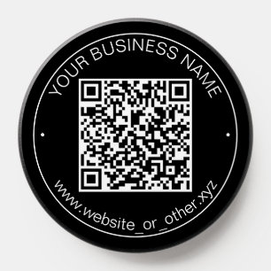 Black QR Code Smart Contact PopSocket