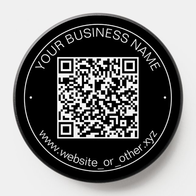 Black QR Code Smart Contact PopSocket (Popsocket)