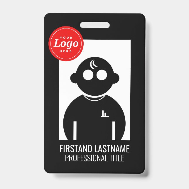 Black QR Coded V2 Employee Badge (Front)