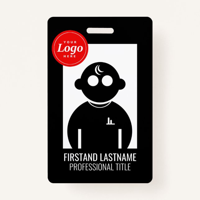 Black QR Coded V2 Employee Badge (Front)