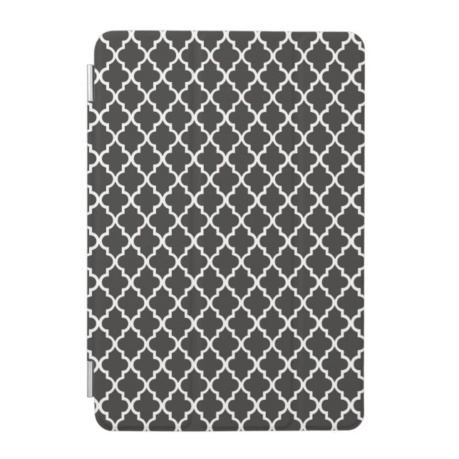Black Quatrefoil iPad Mini Cover (Front)