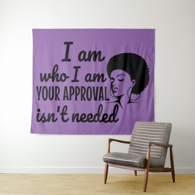 Black Queen Afro African American Tapestry (In Situ (Horizontal))