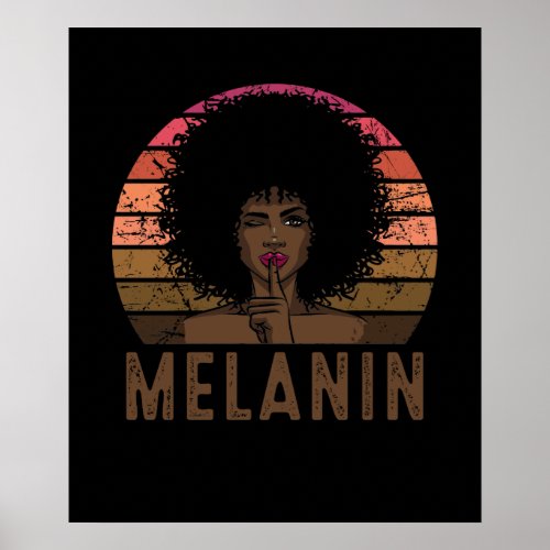 Black Queen Afro Melanin Poster