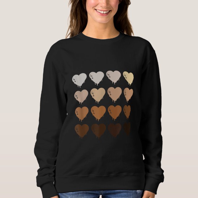 Black Queen Afro Melanin Shades Love African Ameri Sweatshirt (Front)