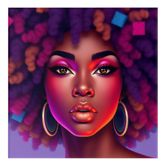 Black queen, afrocentric, blacknificent, woman, me acrylic print