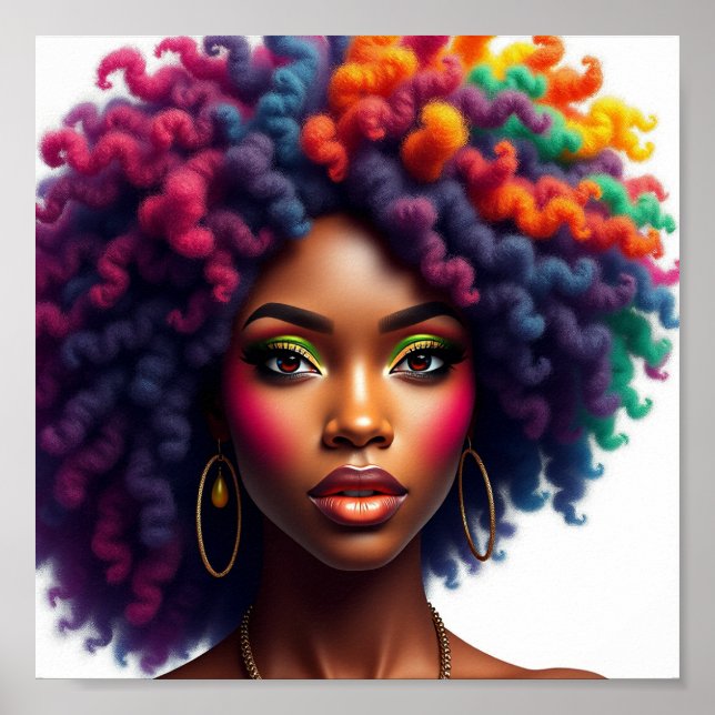 Black queen, afrocentric, blacknificent, woman, me poster (Front)