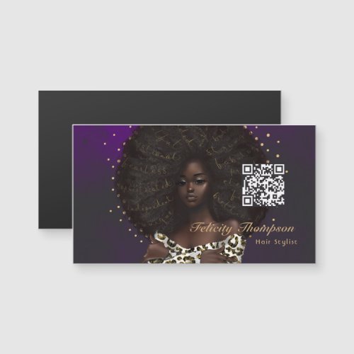 Black Queen Beauty Fashion Hair QR Code